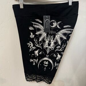 Midnight Hour Black Graphic Bike Shorts